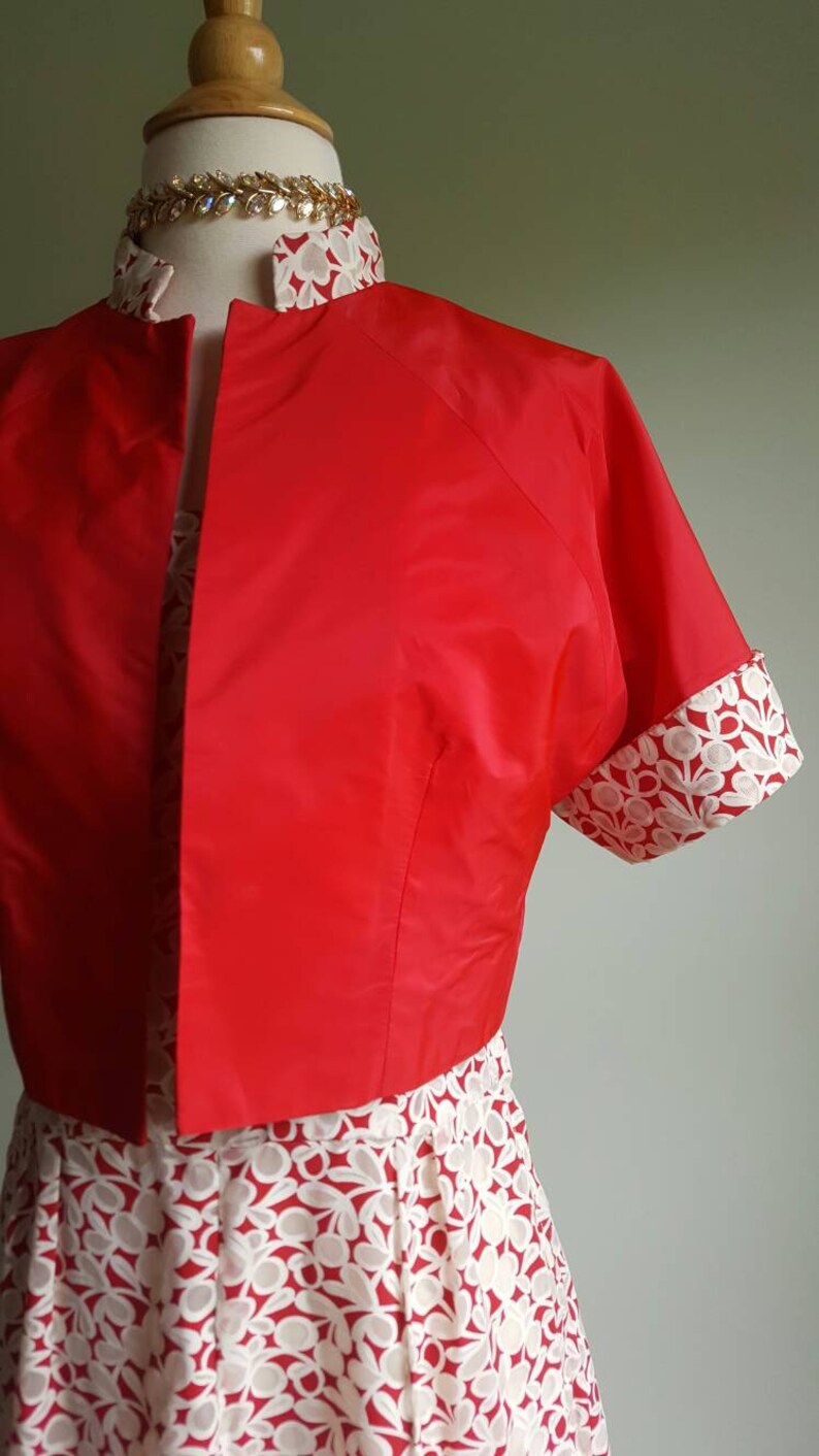 Vintage 1930s 1940s halter dress and jacket suit red and Etsy