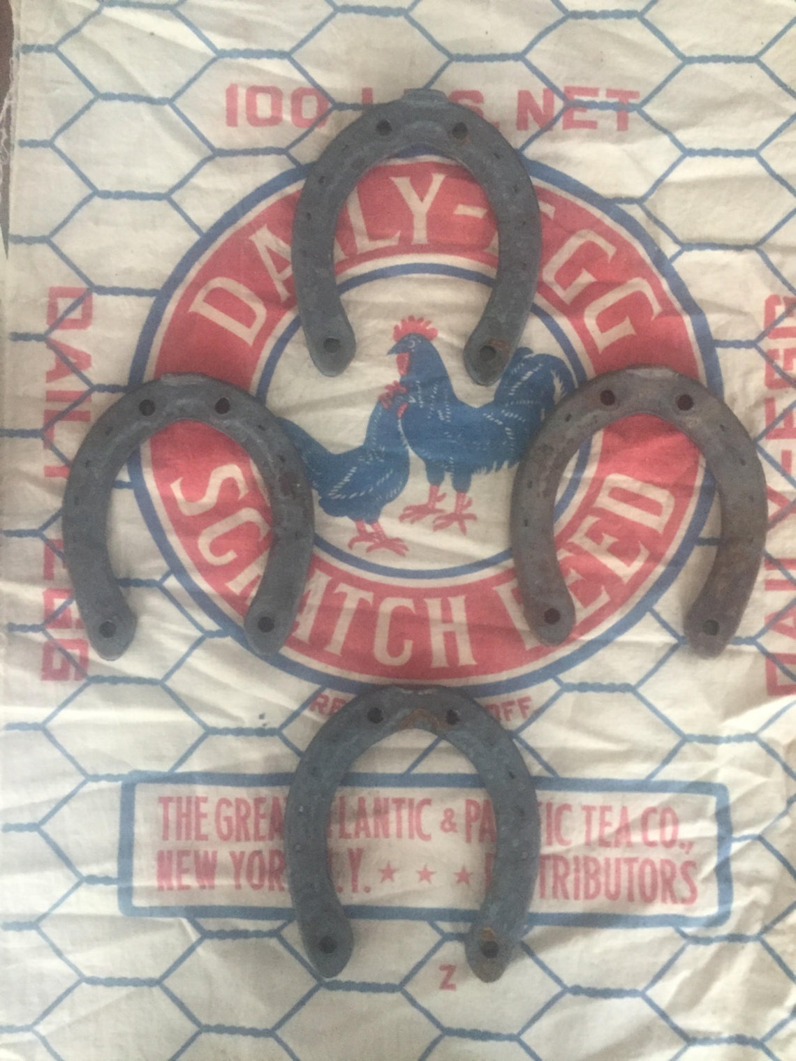 Set of Four Giant Grip Horseshoes Rural Collectible Vermont Etsy UK