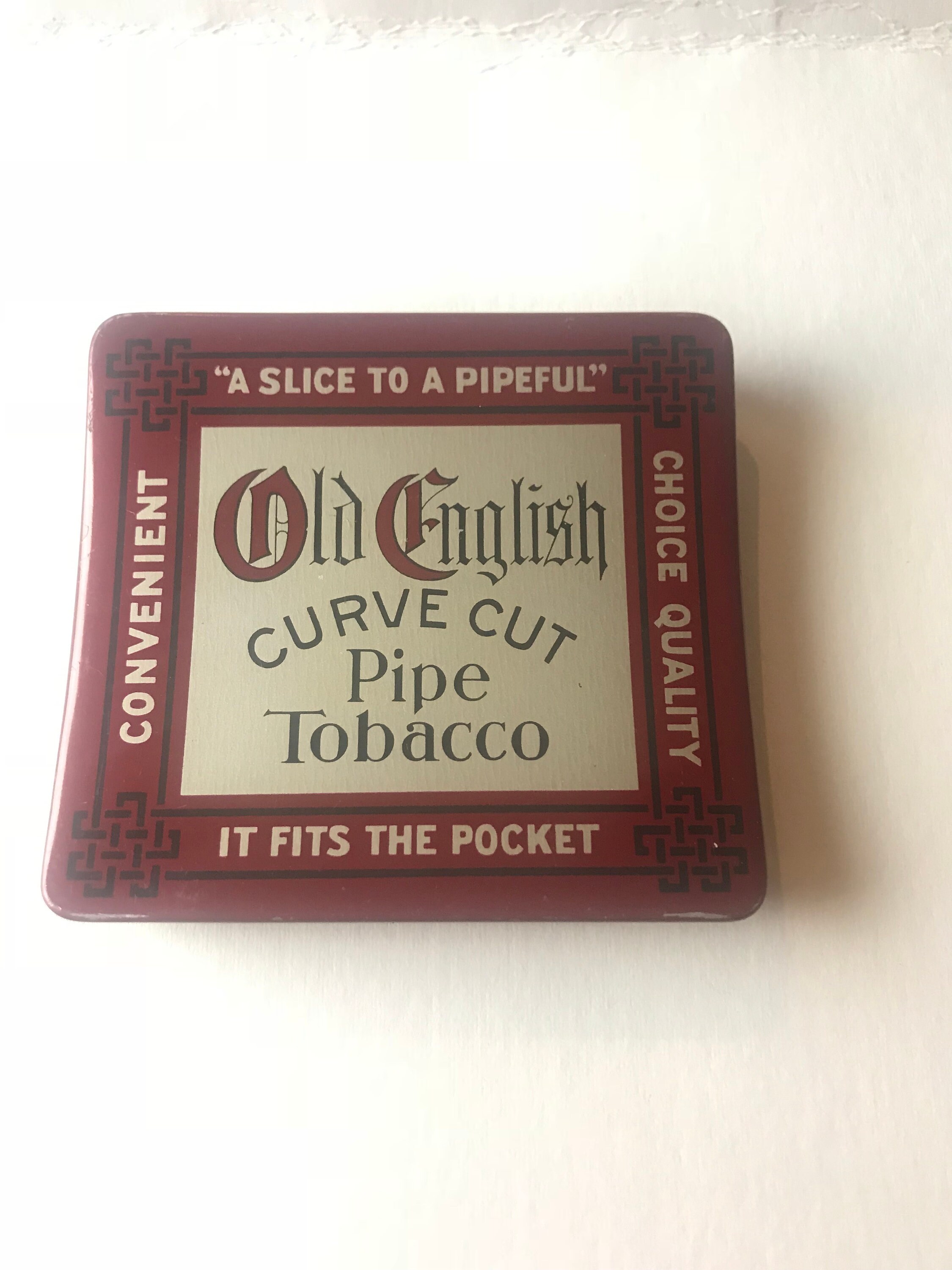 Pair of Old English Curve Cut Pipe Tobacco Tins