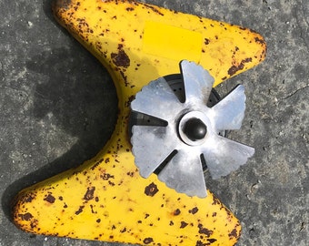 Vintage Yellow Steel Sprinker (Square space?)