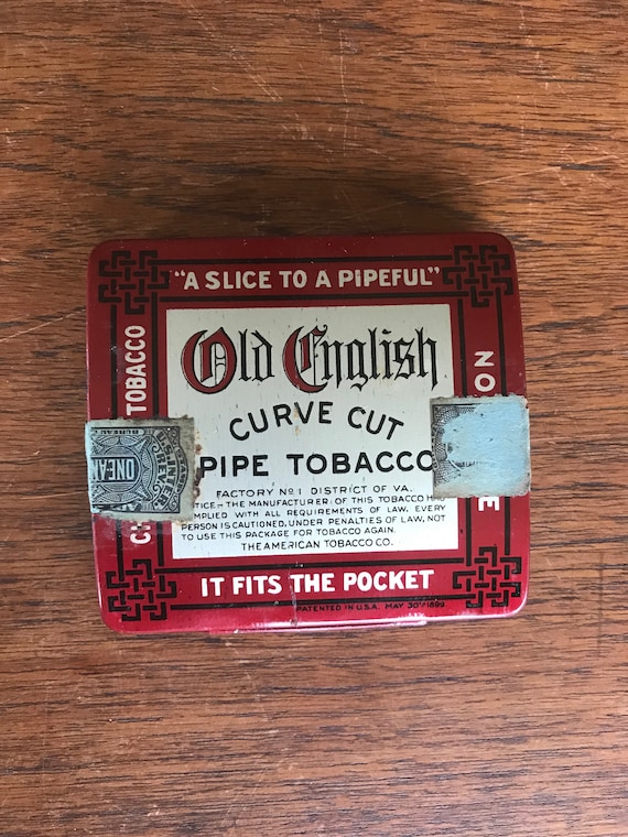 Pair of Old English Curve Cut Pipe Tobacco Tins
