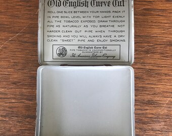 Pair of Old English Curve Cut Pipe Tobacco Tins