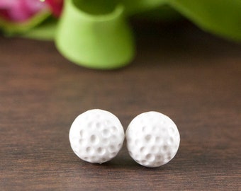 Pendientes de golf, pendientes de pelota de golf, pendientes de pelota de golf, pendientes de golf, joyas de golf, regalo de golf para mujeres, ideas de regalo de golf, regalo de golf, pendientes deportivos