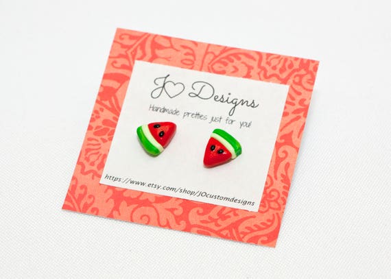 Enamel Watermelon Studs main image 1