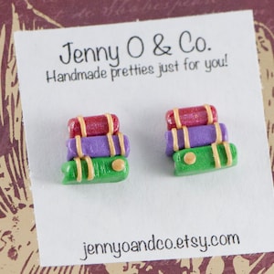 Book Studs, Book Earrings, Book Gift, Book Jewelry, Librarian Gifts, Reading Earrings, Reading Gifts, Teacher Earrings, Teacher Studs