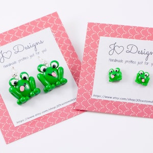 Cimenexe Punk Frog Ear Jacket Earrings Gold Frog Studs Earrings