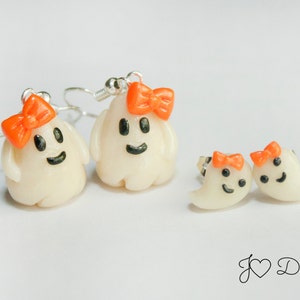 Ghost Earrings, Ghost Studs, Glow In The Dark Earrings, Glow In The Dark Ghosts, Glowing Ghost Earrings, Halloween Earrings, Halloween Gifts