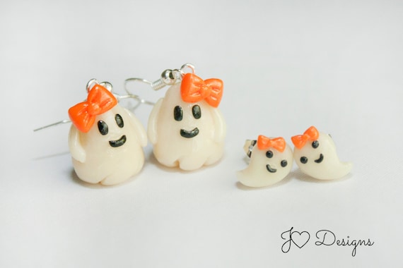 Ghost Earrings, Ghost Studs, Glow In The Dark Earrings, Glow In The Dark Ghosts, Glowing Ghost Earrings, Halloween Earrings, Halloween Gifts