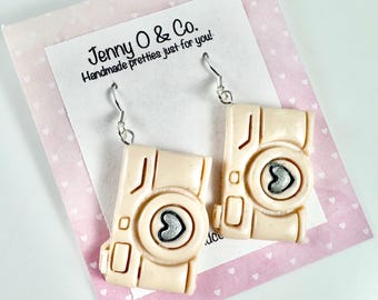 Camera Earrings, Camera Jewelry, Photographer Earrings, Photographer Gift, Photographer Jewelry, Camera Gift