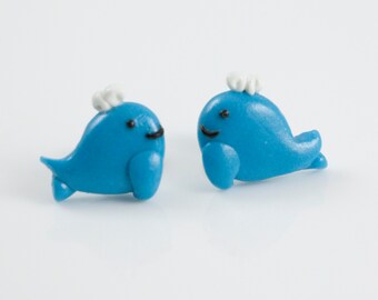 Whale Earrings, Whale Studs, Whale Jewelry, Whale Gift, Blue Whale Earrings, Blue Whale Studs, Blue Whale Jewelry, Blue Whale Gift, Ocean