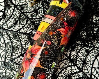 Halloween Tumbler, OOAK Halloween Tumbler, Fall Tumbler, Spider Tumbler, Spider Cup, Halloween Cup, Vampiress Tumbler, Spooky Tumbler