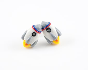 Rocket Studs, Rocket Earrings, Rocket Ship Studs, Spaceship Studs, Spaceship Earrings, Space Studs, Space Earrings, Astronaut Studs, Rocket