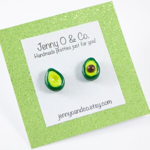 Avocado Earrings, Avocado Studs, Avocado Jewelry, Avocado Gift, Avocado Stud Earrings, Avocado Lover, Avocado Stuff, Fruit Earrings