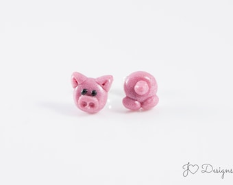 Pernos De Cerdo, Pendientes De Cerdo, Joyas De Cerdo, Regalo De Cerdo, Pernos De Animales, Joyería De Animales, Regalo De Animales, Pernos De Granja, Joyería De Granja, Regalo De Granja