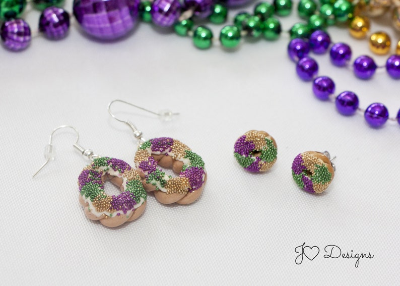 mardi gras earrings studs