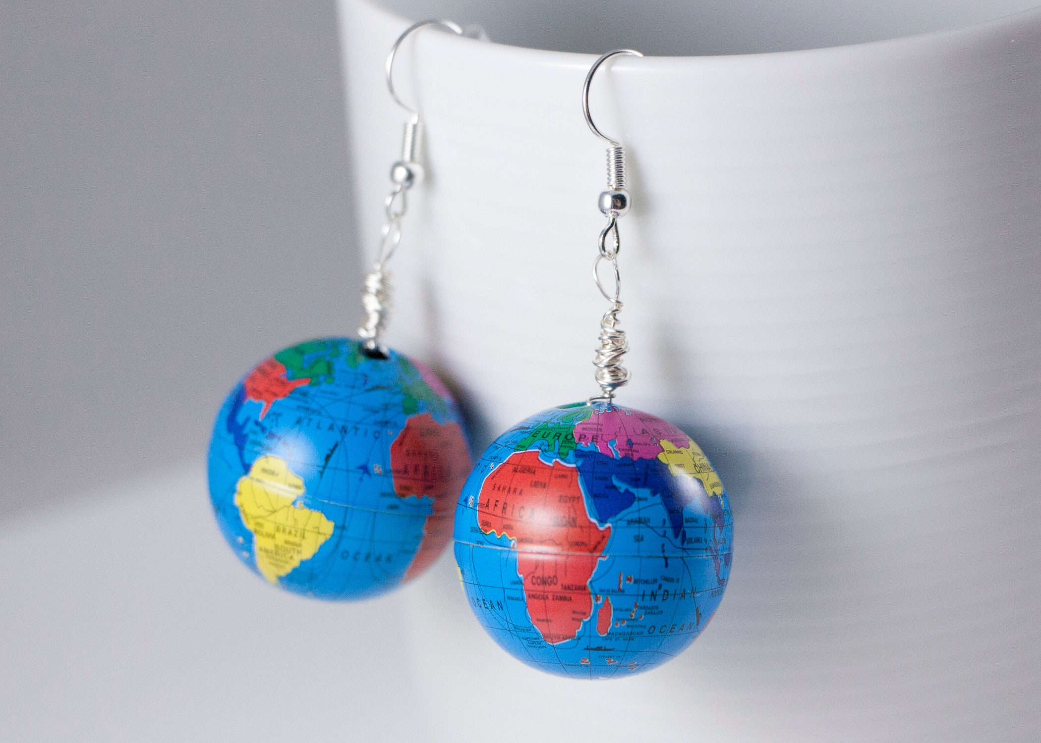 Planet earth earrings sale