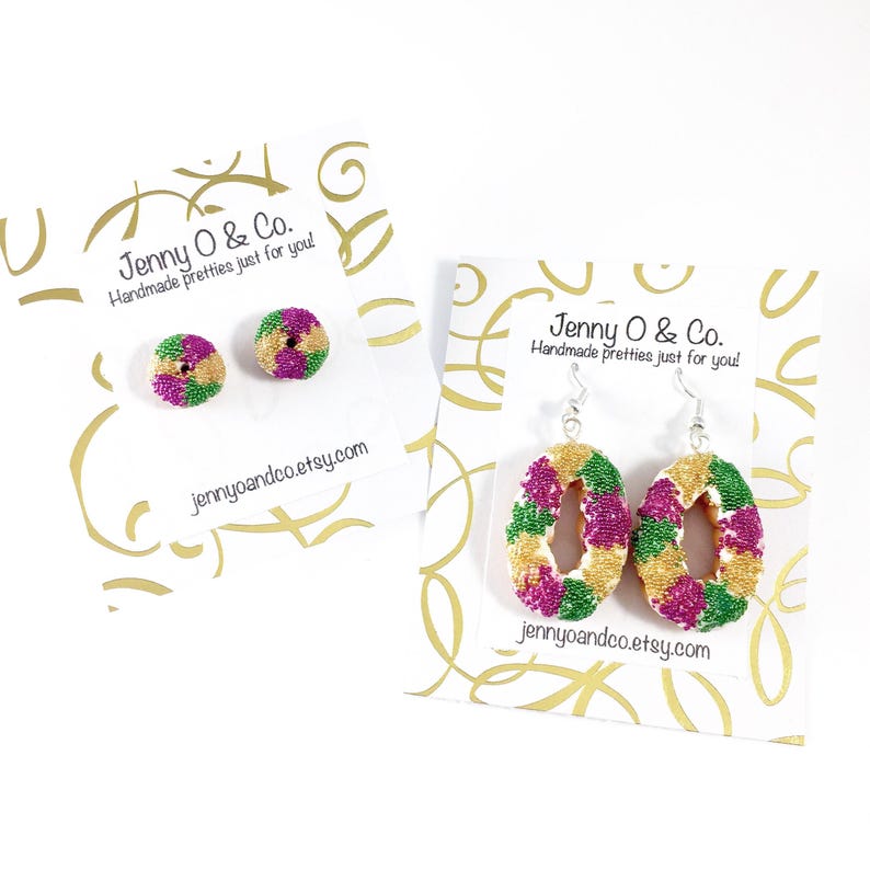 large mardi gras earrings