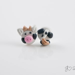 Cow Studs, Cow Earrings, Cow Jewelry, Cow Gift, Animal Studs, Animal Jewelry, Animal Gift, Farm Studs, Farm Jewelry, Farm Earrings