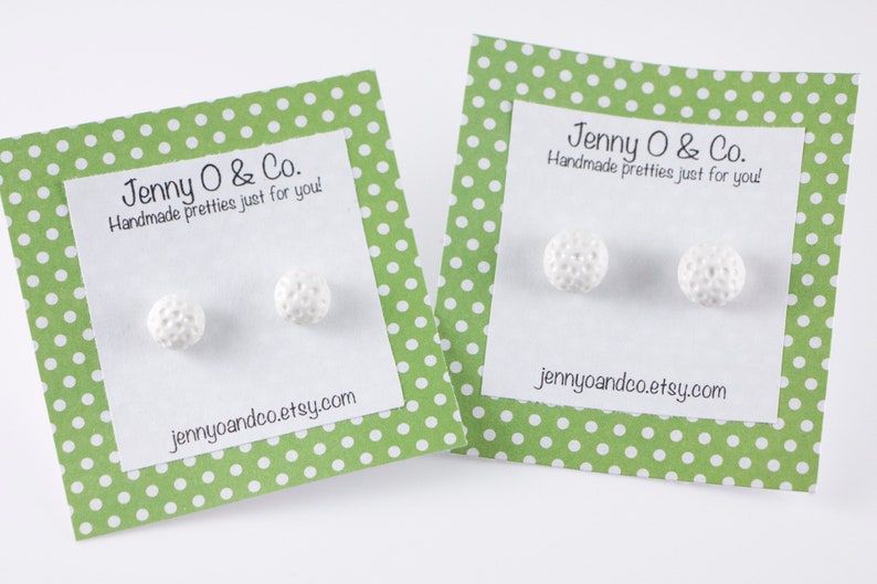 Golf Earrings Golf Ball Earrings Golf Ball Studs Golf Etsy