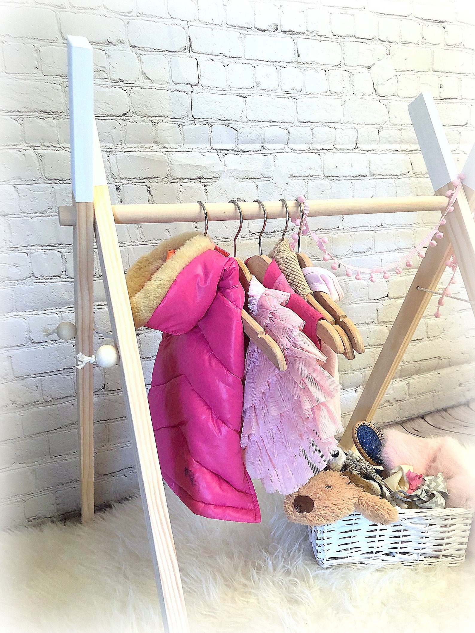 Dog Clothing Rack Mini Wooden Wardrobe Storage Pet Etsy