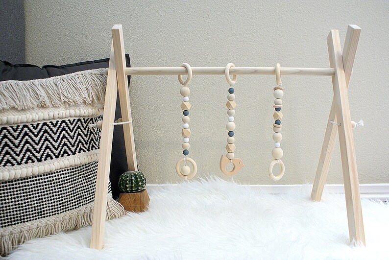Modern Wooden Baby Gym Baby Play Gym Classic Black Etsy