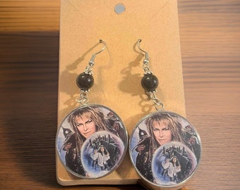 Boucles d'oreilles faites main Jareth le roi gobelin du labyrinthe