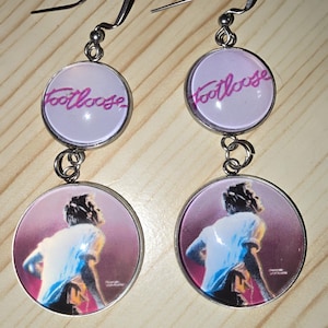 Footloose inspired earrings available in regular earring hooks and gauges sizes 6mm-30