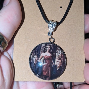 Handmade vampire tv inspired necklace