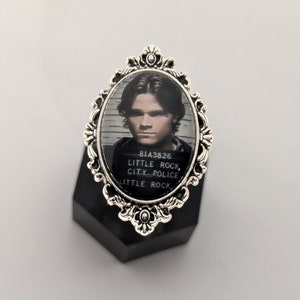 Sam Winchester mugshot inspired Supernatural Ring