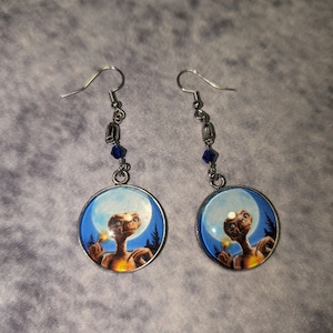Handmade extraterrestrial movie earrings