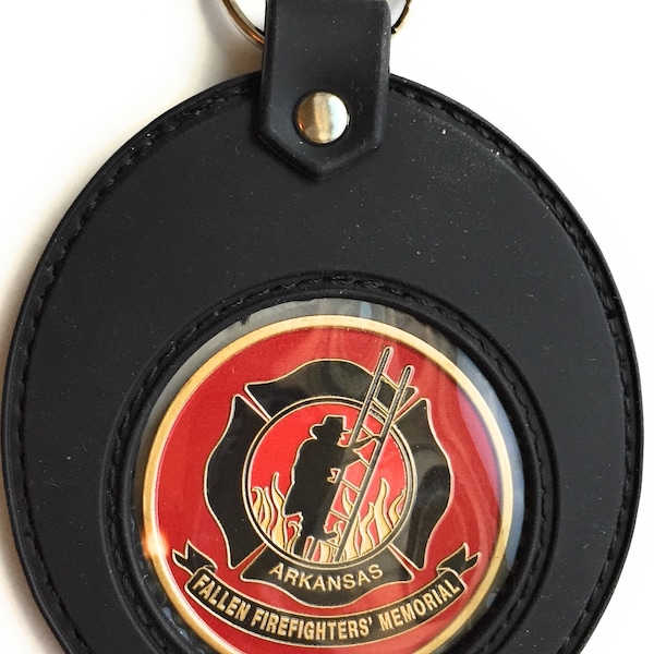 Large Universal Challenge Coin Holder Keychain Black Soft Silicone