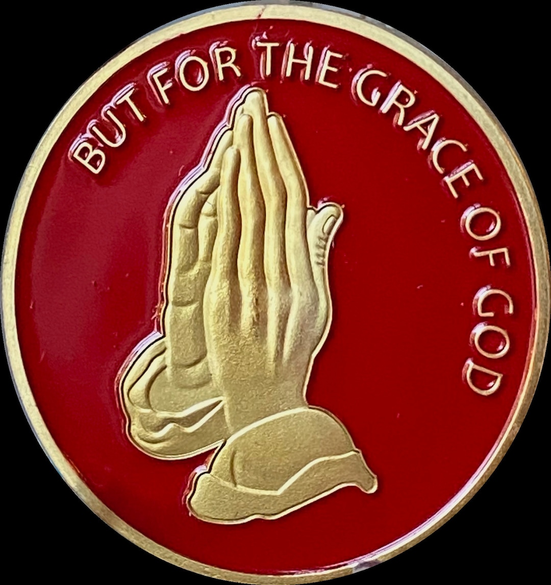 But for the Grace of God Praying Hands Red Color Serenity Prayer ...