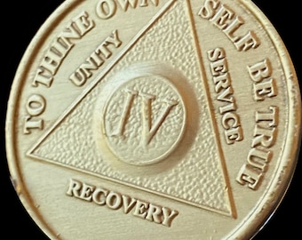 1 - 65 Jahre Bronze AA Medaillon Traditionelles Jubiläum Design Gelassenheit Gebet Zurück