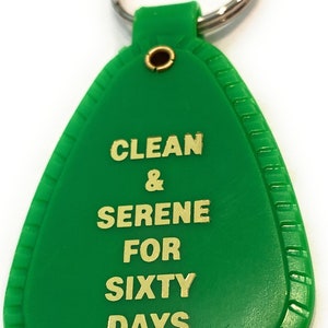 NA 60 Day Clean Time Keytag Orange Color Sixty Days Keychain