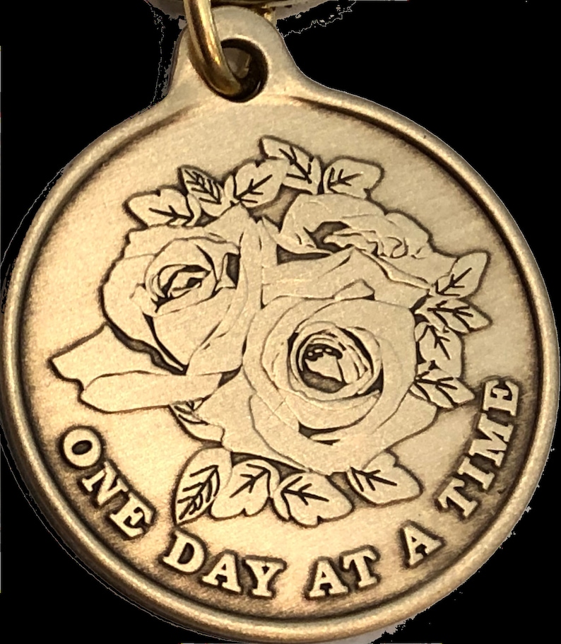 Universe Color One Day At A Time Medallion Sun Moon Earth Serenity Prayer Chip