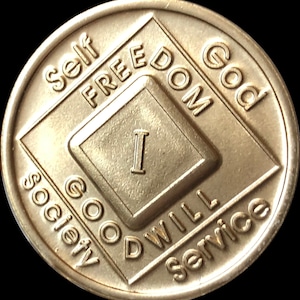 1 Year NA Medallion Bronze Narcotics Anonymous Clean Time Chip