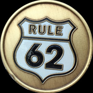 Rule 62 Color Black White Don&#39;t Take Yourself Too Damn Serious AA Chip Medallion Coin