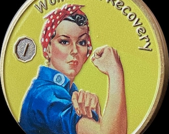1 2 3 4 5 6 7 8 9 10-letnie kobiety w trakcie rekonwalescencji Żółta Rosie Nitownica Medalion Żeton Trzeźwości