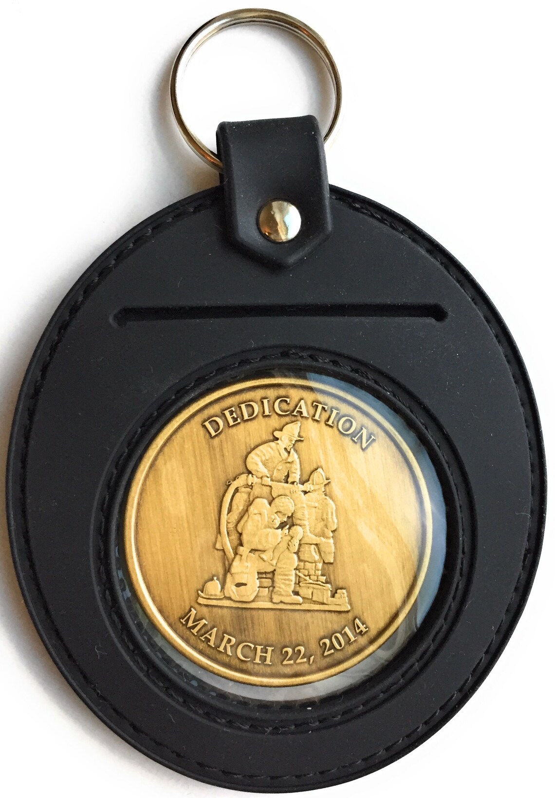 Large Universal Challenge Coin Holder Keychain Black Soft Etsy