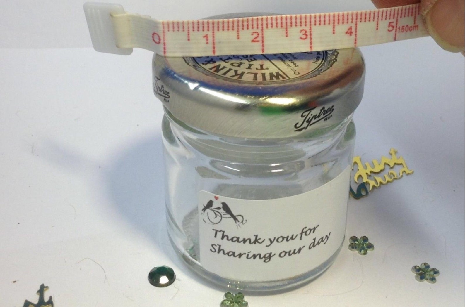 100 X Fabric Jam Jar Tops Wedding Jam Covers 3 Sizes Avalible Etsy