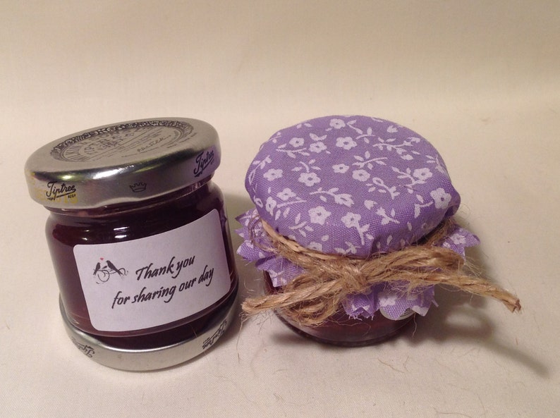 Jam Covers X 50 Wedding Favour Fabric Mini Jam Jar Lid Top Etsy UK