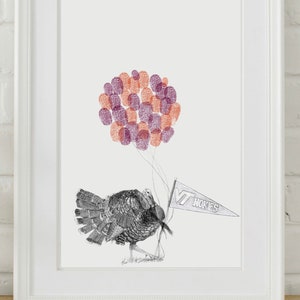 Virginia Tech Print | Hokie baby gift | VA Tech baby gift | Turkey print | Nursery art | Baby shower guestbook | Hokiebird