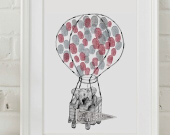 Alabama Elephant Balloon Print: Roll Tide Baby Shower Guestbook