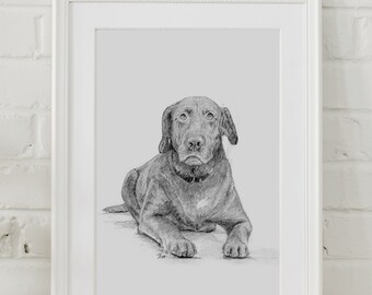 Dog Print | Labrador Retriever | Thumbprint guestbook | Nursery art | Baby gift | Fingerprint Balloons