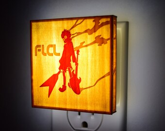 Piratkungen - FLCL - "Fooly Cooly" Naota Nandaba - Nattlampa med lykta för sovrum, badrum, kök, hall