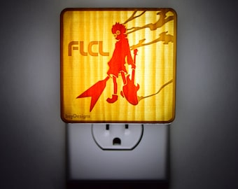 fooly cooly - FLCL - Piratkungen Naota Nandaba "Enplatta" lykta Nattlampa
