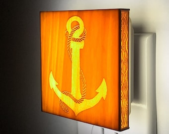 Anchor Nightlight, beach, nautical decor, sailing gift, boat, yacht, salt life