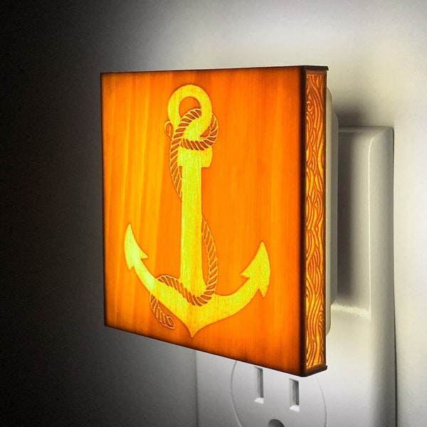 Anchor Nightlight, beach, nautical decor, sailing gift, boat, yacht, salt life