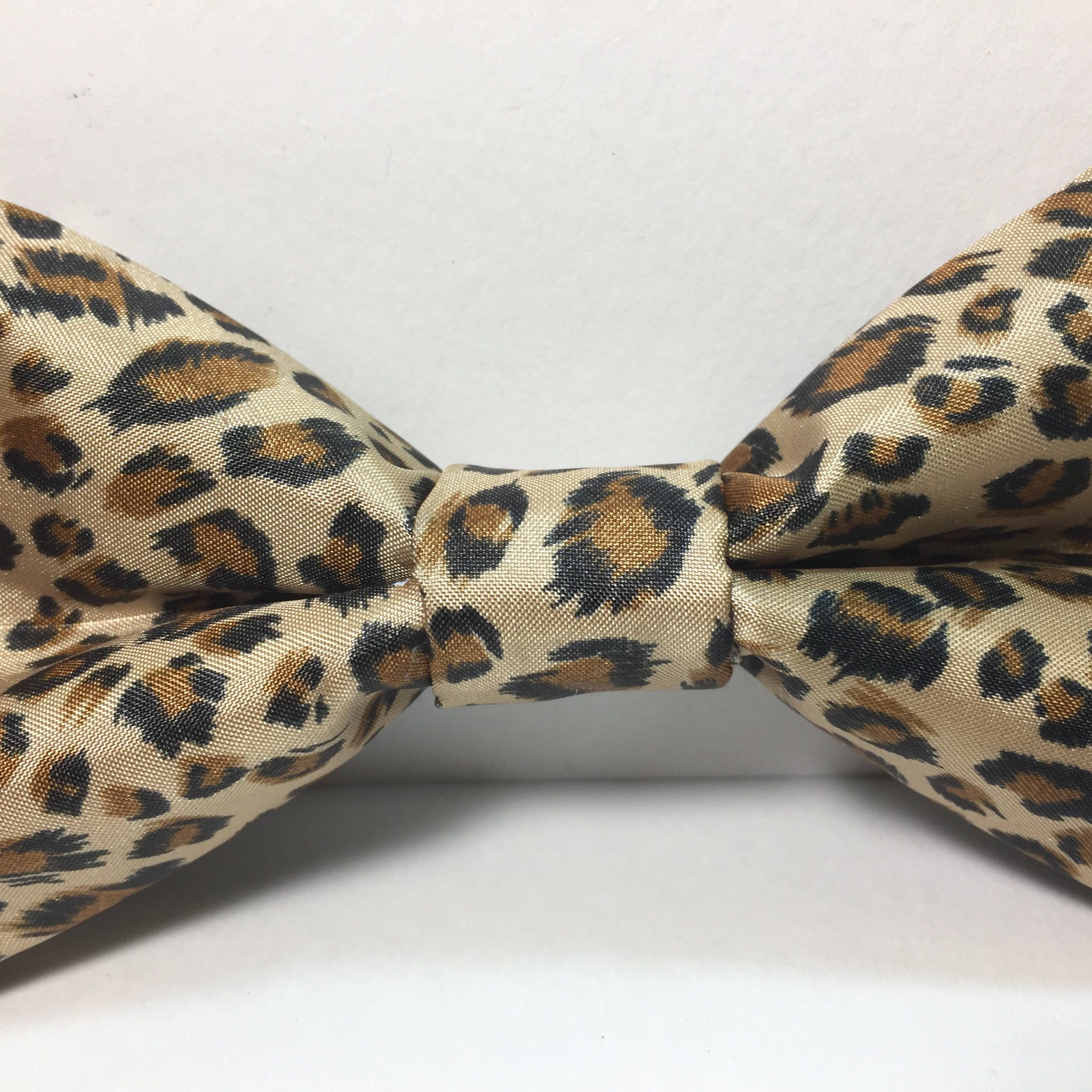 mens leopard print bow tie