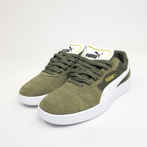 Puma mens suede classic trainers forest night/gold sales